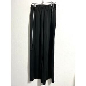DLC Pants Womens XS Wide Leg Stripe Black Pull One Active Stretch Comfort Travel